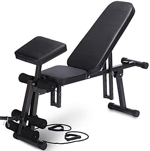 Weight Bench Dumbbell Weight Lifting Adjustable Weight Bench Sit-ups Fitness Equipment, Adjustable Supine Board, Home Multifunction Folding Dumbbell Bench