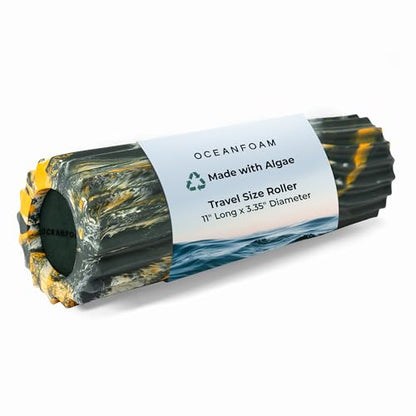 Oceanfoam Ripple Roller, Small Foam Roller (Hunter, Gold & Natural Marbled) - color: Hunter, Gold & Natural Marbled