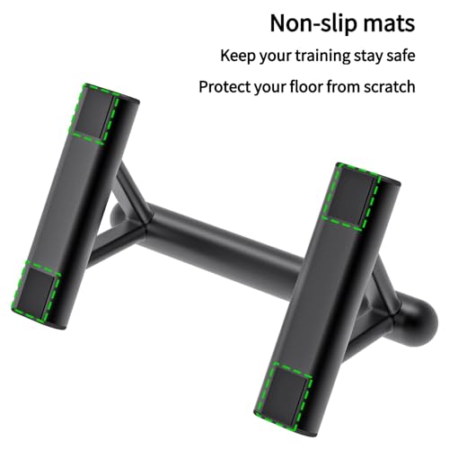 SELEWARE Wood Push Up Bars Steel Calisthenic Parallette Bars Handstand Bars - color: B: Steel Grip (14.5"L x 6"H)