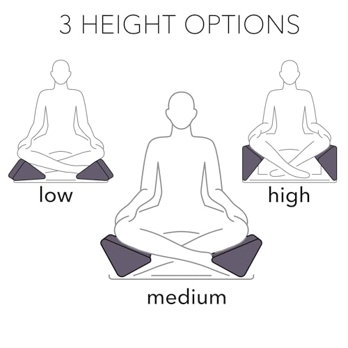 Ungloo Supportive Yoga Block Wedges for Seated Meditation – Elevates Knees, Reduces Hip Pressure, and Improves Cross-Legged Posture