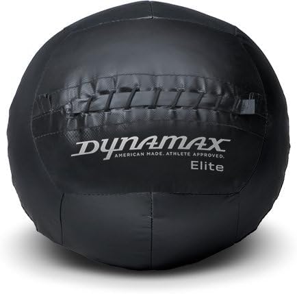 Dynamax Elite 14" Medicine Ball – Soft-Shell Wall Ball for Strength, Core & Functional Training, Triple-Stitched, Moisture Resistant, Made in USA, 4–30 lb Options