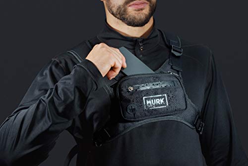 MVRK Water Resistant Running Vest Chest Pack, Phone Holder for Running, Lightweight Training Pack with Reflective Detail - color: Olive