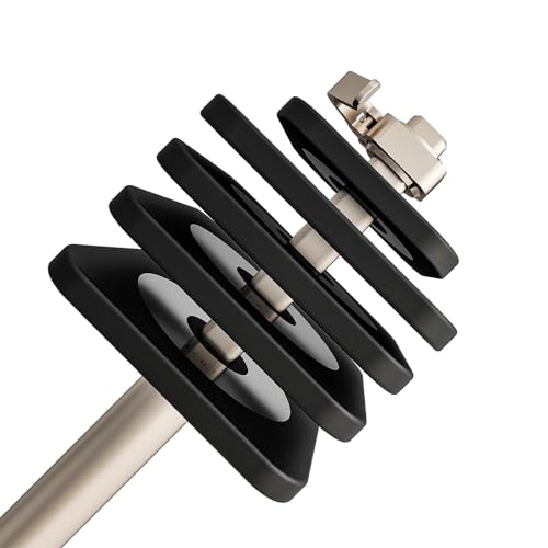 DHT Adjustable Dumbbells, Dumbbell Barbell Sets with Rack, Free Weights Dumbbells Set All-Purpose Fitness, Anti-Rolling, Weights Set for Home, Gym, Office, Wall-Mounted, 2.2-50 lbs, 1 Set / 2 in 1 - color: Black