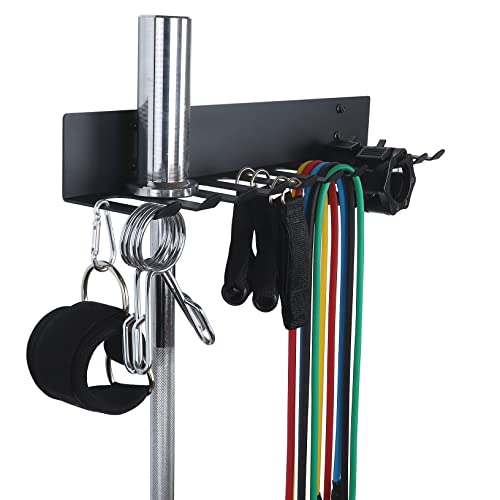 Gym Storage Rack Resistance Band Rack Wall Mount Barbell Rack Heavy Duty Home Gym Storage Rack for Gym Equipment, Exercise Bands, Lifting Belts and Jump Ropes, Gym Accessories - color: 11 prongs