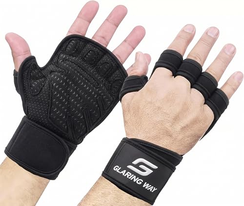 Neoprene Padded Weight Lifting Gloves for Men and Women - Ventilated Workout Gloves for Athletes Gym Sessions Cycling Tracking & Sports with Full Palm Protection