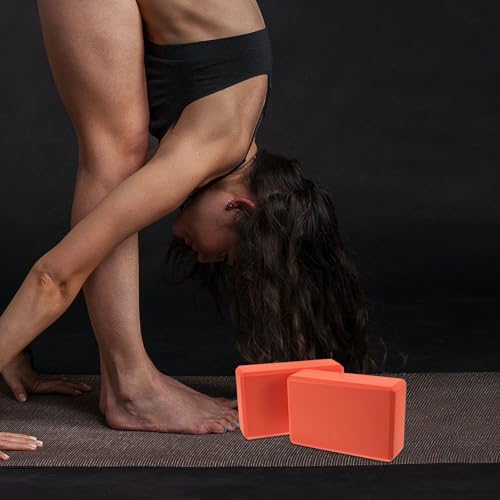 Luxshiny 2pcs Non-slip Eva Yoga Blocks 120g High-density Foam Bricks for Adults and Fitness Workout and Pilates Training Stability Support
