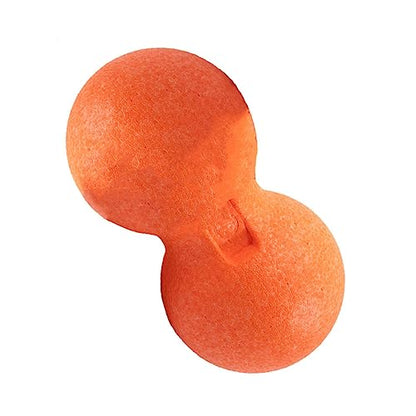 Deep Tissue Massage Ball Peanut Dual Mobility Massager for Muscle Relief and Trigger Point Therapy Orange Fitness Massage Tool for Neck Back Shoulders Feet Sciatica and Stress