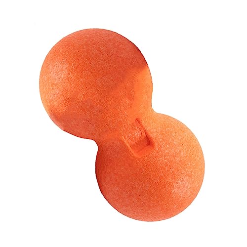 Deep Tissue Massage Ball Peanut Dual Mobility Massager for Muscle Relief and Trigger Point Therapy Orange Fitness Massage Tool for Neck Back Shoulders Feet Sciatica and Stress