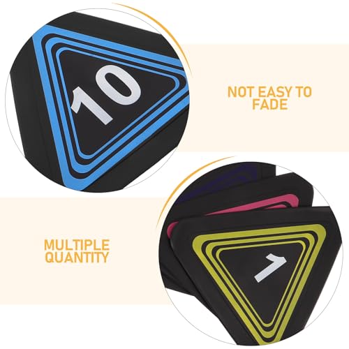 10pcs Spot Dot Markers: Non Slip Agility Spots Marker, 1-10 Number Football Triangle Field Court Dots for Fitness Training Classroom Activity