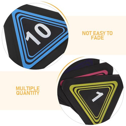 10pcs Numbered Sports Markers, 1-10 Football Training Marker, Anti-Slip Spot Floor Spots for Agility Drills, Basketball, Football Training, Sport Activities