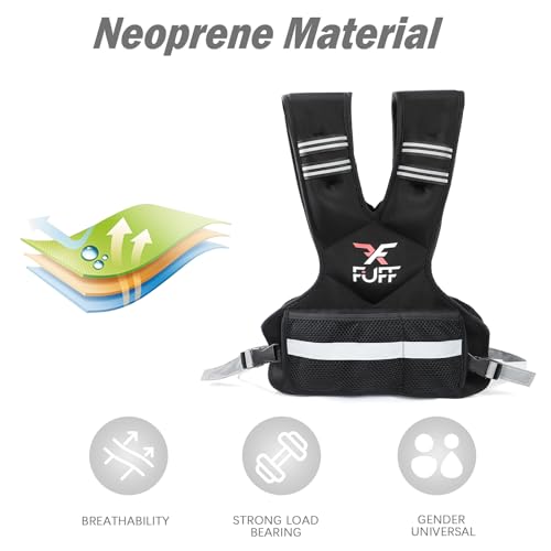 FUFF Weighted Vest Woman, 4-10/11-20/20-32 Lb Adjustable Weight Vest for Women Men, Female Strength Training Body Vest for Walking Exercise Running Workout