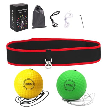 Erice Boxbollen, Boxing Reflex Ball for - React Reflex Balls on String with Headband, boxbollen Original - Improve Hand Eye Coordination, Punching Speed, Fight Reaction, pornographic