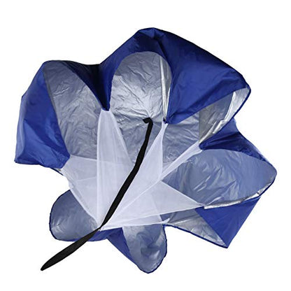 Running Parachute Speed Training, Speed Training Equipment Running Parachute Adjustable Waistband Pongee Coating Drag Running Speed Training Parachute for Sports (Blue)