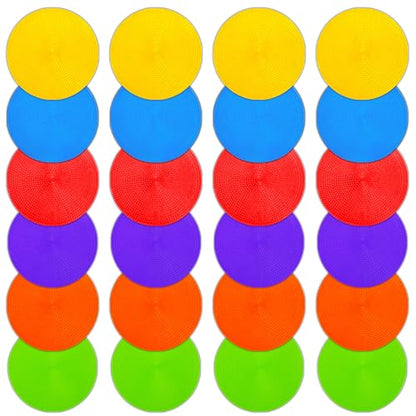 Poly Spot Markers 4inch/9 inch Non-Slip Rubber Agility Markers Flat Field Cones Floor Dots for Football, Soccer, Basketball Training Markers, School Activities, Exercise Drills, Social Distancing