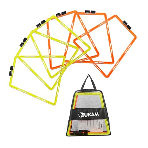Trapezoid Agility Rings for Speed Training & Agility Footwork Training Speed Hurdles Ladder with Carrying Bag