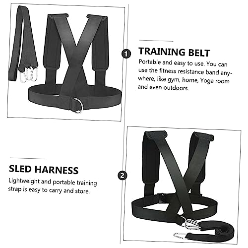2pcs Sled Harness with Padded Shoulder Straps and Metal Buckles for Fitness Training Resistance Bands for Strength Speed and Workouts Portable Exercise Gear for Gym and Outdoor Use