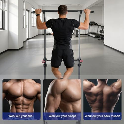 Adjustable Height Dip Bar Station, Multi-function Dip Station Pull Up Bar Full Body Strength Training Workout Fitness Equipment for Tricep Dips, Heavy Duty Dip Station for Home Gym - color: Dip Station