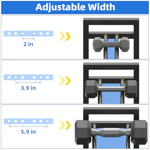 4 Tier Dumbbell Rack,Adjustable Weight Rack for Home Gym,Heavy Duty Weight Stand,800LBS Capacity Kettlebells Storage,Workout Equipment Organizer (Rack Only)