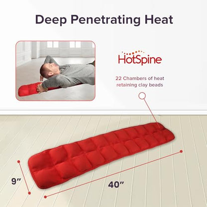 Microwavable Heated Acupressure Back Stretcher by Hot Spine - Full Back and Neck Decompression, Spine Alignment, and Deep Tissue Therapy with 24 Heated Massage Sections for Ultimate Back Pain Relief