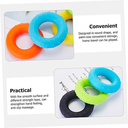 Happyyami 8 Pcs Grip Exerciser Hand Tools for Men Adjustable Gripper for Men Finger Ring Trainer Finger Stretcher Exerciser Multipurpose Tool Fitness Sports Grip Circle