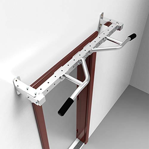 AGYH Wall-Mounted Chin Up Bar, Hanging Horizontal Bar with Adjustable Handle Position, Sandbag Resistance Band Exercise Equipment, Load 300KG - color: Silver