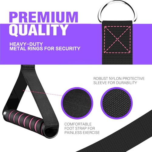 Pilates Bar Kit with Resistance Bands,Pilates Bar with Stackable Bands Workout Equipment for Legs,Hip,Waist and Arm,Exercise Fitness Equipment for Women & Men Home Gym Yoga Pilates - color: Hot Purple