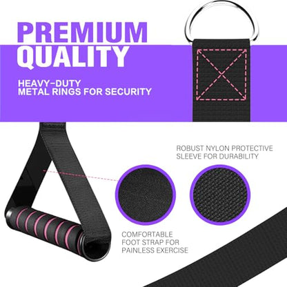 Pilates Bar Kit with Resistance Bands,Pilates Bar with Stackable Bands Workout Equipment for Legs,Hip,Waist and Arm,Exercise Fitness Equipment for Women & Men Home Gym Yoga Pilates - color: Hot Purple