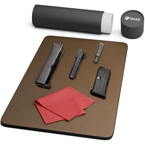Falko Tactical Gun Cleaning Mat, Gun Mat for Handgun, Rifle and Shotgun - color: Bronze Brown, size: 20x12