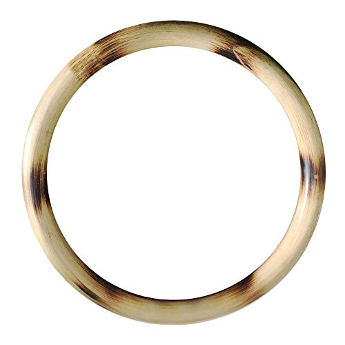 Wing Chun Ring Kung Fu Martial Arts Hand Strength Training Equipment Natural Wood Rattan Stainless Steel Ring for Exercise - color: Rattan 2