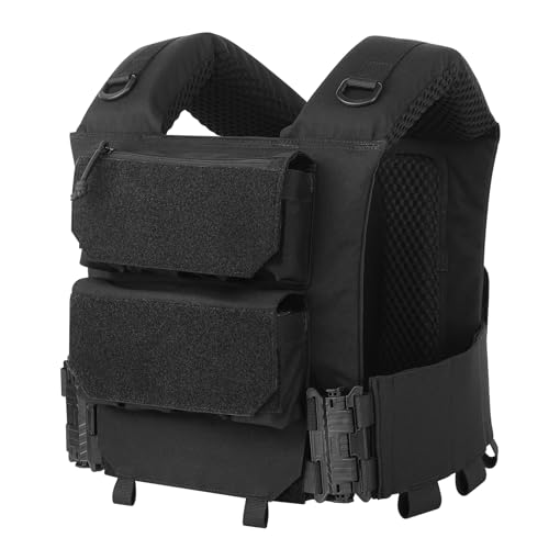 Weighted Vest Men with 35lbs - Weighted Workout Vest with Removable Iron Weights, Heavy Duty Weighted Exercise Vest for Functional Training & Calisthenics - Black