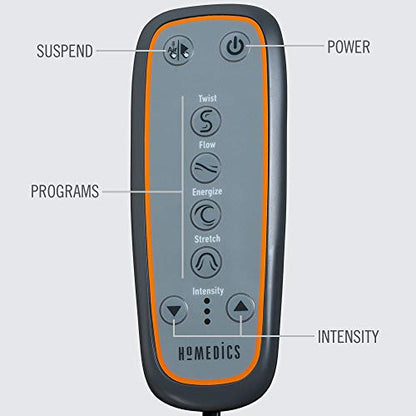 Homedics Yoga Fitness Back and Lumbar Stretching Mat with Air Compression and 3 Levels of Intensisty, Silver - style: Standard
