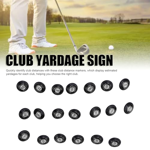 SUNGOOYUE Golf Club Distance Markers, 20 Pack Easy Install Golf Ball Makers Reference for Golfers & Training Sessions