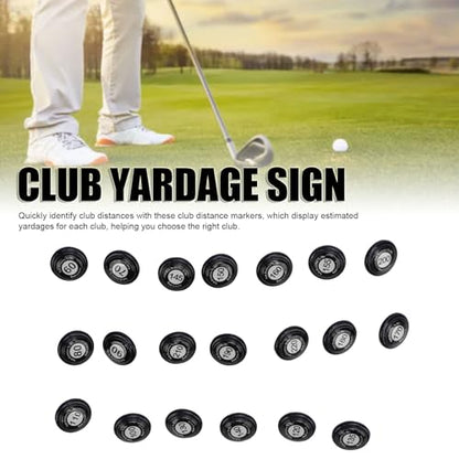 SUNGOOYUE Golf Club Distance Markers, 20 Pack Easy Install Golf Ball Makers Reference for Golfers & Training Sessions