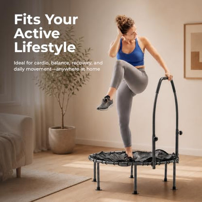 Sunny Health & Fitness 36"/40"/48" Bungee Exercise Trampoline with Handlbar - size: 36" Trampoline