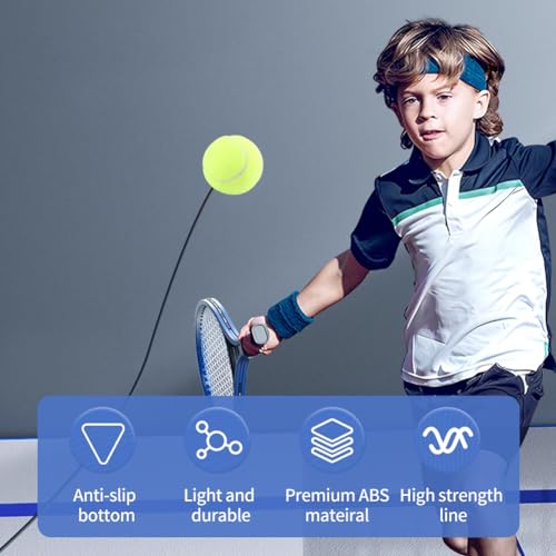 Tennis Trainer Rebound Ball with 3 String Balls,Tennis Practice Device,Portable Tennis Training Tool Suitable for Beginners Sport Exercise