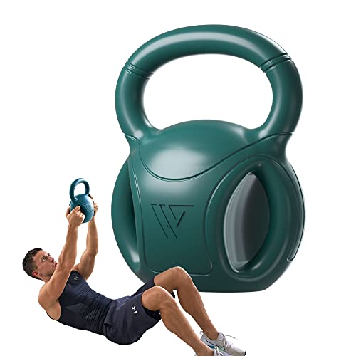 3 Handle Kettlebells Weight - Weight for Women Options 5, 10, 15 and 20 LB for Russian Twists AB Exercise, Weightlifting and Core Fitness Exercise Home Gym [Single in Sold]