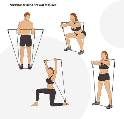 Adjustable 2 PCS 3 in 1 Spreader Bar Adjustable Straps Sports Aid Training Fitness Kit Workout Bar with Fur Flocking Storage Bag - style: Black