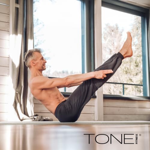 Tone Fitness 1-Inch Thick Yoga Mat | High-Density, Non-slip Exercise Mat with Carrying Strap for Yoga, Pilates, & Home Gym Workouts | Multiple Options