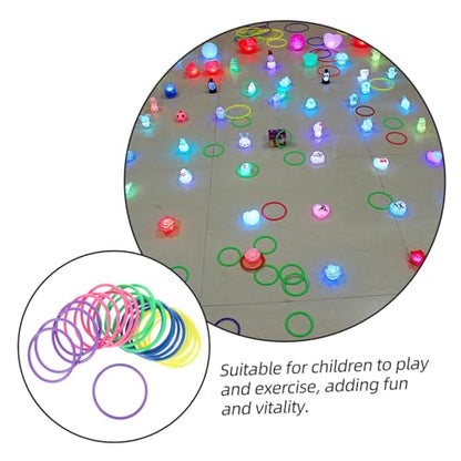 24Pcs Agility Ring Toss Game for Adults Durable Plastic Rings for Outdoor Building Coordination Play for Carnival Parties and Backyard Games