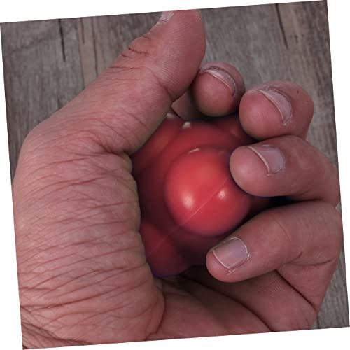 LIOOBO Red Reaction Ball for Baseball Agility Training Medium Difficulty Six Sided Silicone Trainer for Hand Eye Coordination Reflex Improvement and Multi Sport Skill Development