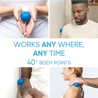 Dr. Cohen’s Heatable Deep Tissue Massage Ball Mini - acuBall Trigger Point Massage Therapy for Myofascial Release - Spiky Foot Massager Ball - Effective Back Massager Ball for Targeted Pain Relief