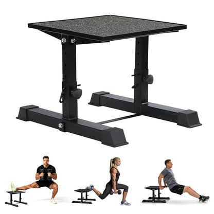 Garvee Plyometric Jump Box, 15/17/19/21 Inch Adjustable Plyo Box, Anti-Slip Fitness Exercise Step Up Box with Safety Lock for Home Gym Training, Conditioning Strength Training