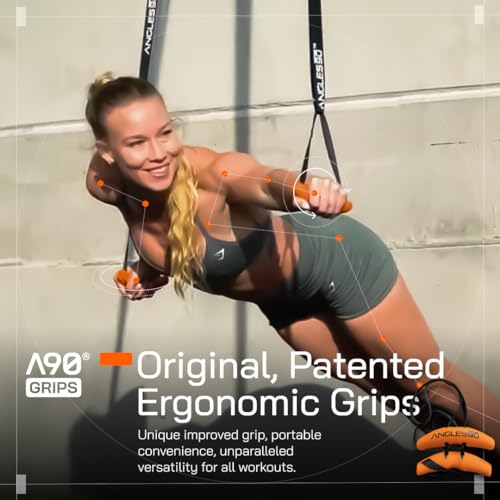Original Pull-Up Grips - Lat Pulldown Attachment - T-Bar Row & Cable Machine - D Handle - Forearm Strength Trainer - Gym Equipment - Exercise Equipment - Grip Strength Trainer