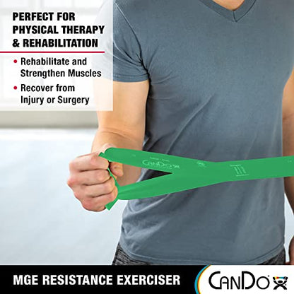 CanDo Multi-Grip 6 Foot Exercise Resistance Band with Hand/Foot Loops for Total Body Workouts, Training, Rehab, Stretching and Therapy