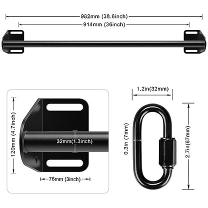 SELEWARE Pull Up Ball Grip & Wall Mounted Pull Up Bar, Heavy Duty Home Gym Equipment for Strength Training, Rock Climbing, Chin Ups, Black