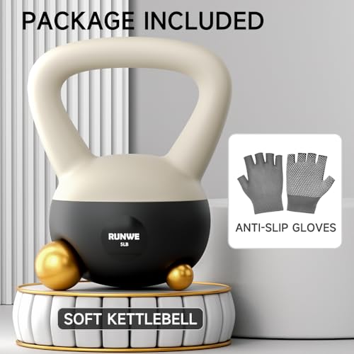 Soft Kettlebell - Sand Filled Kettlebell Cushioned Impact-Resistant Base Options for 25, 20, 15, 10 and 5 LB, Safety Guaranteed Ideal for Men, Women, & Beginners