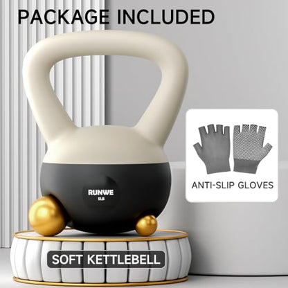 Soft Kettlebell - Sand Filled Kettlebell Cushioned Impact-Resistant Base Options for 25, 20, 15, 10 and 5 LB, Safety Guaranteed Ideal for Men, Women, & Beginners