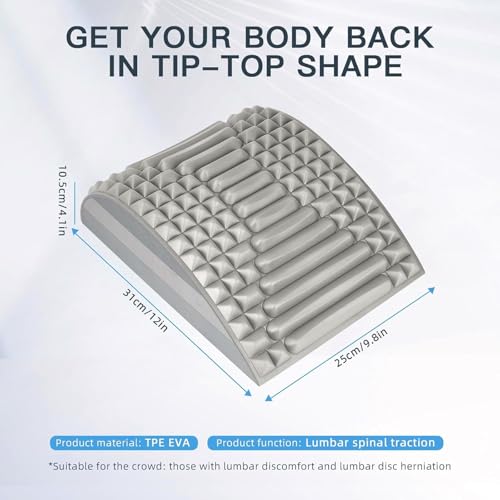 Refresh - Neck & Back Stretcher, Neck Stretcher Posture Corrector, Lumbar Stretcher for Neck Pain Relief, Lower Back, Upper Back and Shoulder (Gray)
