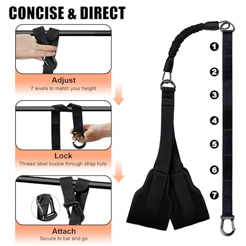 Pull Up Assistance Bands for Home Gym, 4 Adjustable Resistance Bands for Pull Ups and Strength Training, with Foot Rests, Extension Strap, Suitable for Beginners, Full-Body Workouts