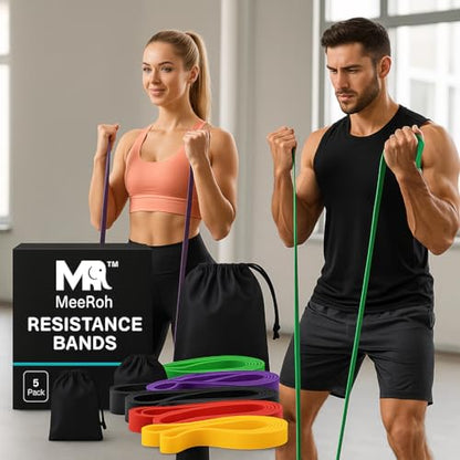 MeeRoh Pull Up Assist Band – Heavy Duty Resistance Band for Pull Ups – Premium Calisthenics Equipment for Home Gym – Assisted Pull Up Bands for Strength Training, Mobility & Pullup Bar Doorway Use